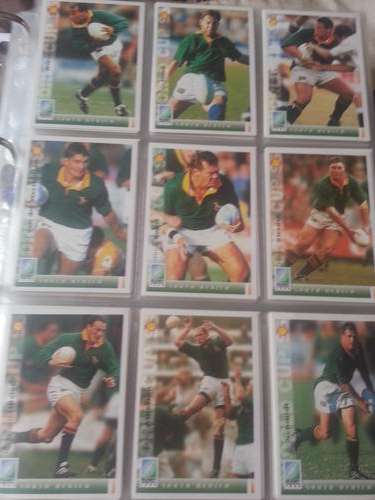 Rugby world cup 1995 Team -South african Rugby cards including living legend chester Williams.