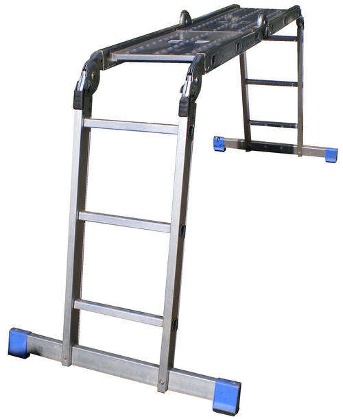 FOLDING PLATFORM LADDER ALUMINIUM COMBO