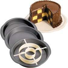 Cake Decorating Checkerboard Cake Pan Set Wilton Imitation