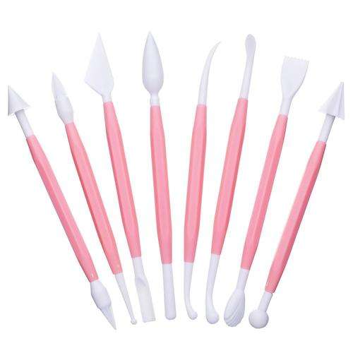 Cake Decorating Fondant Modeling Tools (8 PIECE | 16 SHAPES)