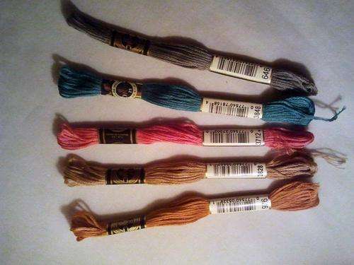 DMC EMBROIDERY THREAD - Set of 5 Colours (R3/skein)