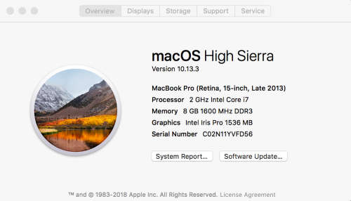 MacBook Pro (Retina, 15-inch, Late 2013) - Core i7 - 8GB - 256GB SSD (Lots of extras)