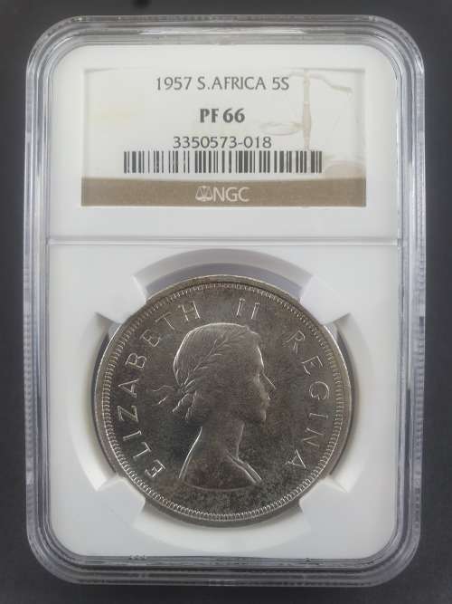 1957 5S CROWN PF66 ONLY 1130 PROOF MINTED ********** NO RESERVE********** R1 START BID