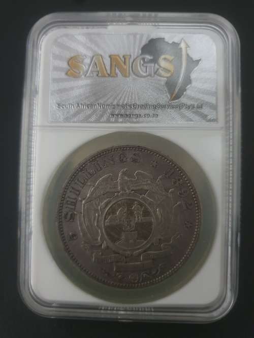 1892 ZAR SANGS AU 53 KRUGER 5 SHILLING DOUBLE SHAFT  ********* NO RESERVE ********** R1 START BID