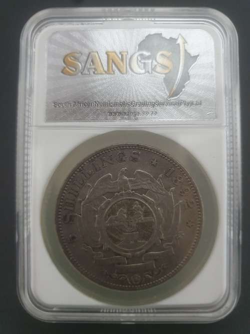 1892 ZAR SANGS AU 53 KRUGER 5 SHILLING DOUBLE SHAFT  ********* NO RESERVE ********** R1 START BID