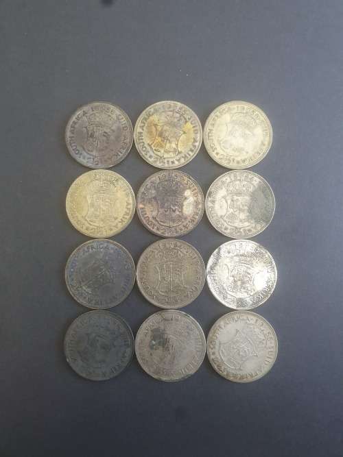 12 x 50% SILVER 84.84g of SILVER 2½ Shillings  50% Silver Content ****NO RESERVE**** R1 START BID