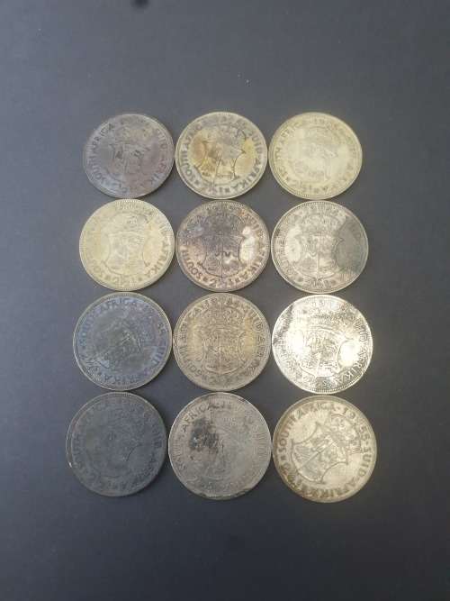 12 x 50% SILVER 84.84g of SILVER 2½ Shillings  50% Silver Content ****NO RESERVE**** R1 START BID