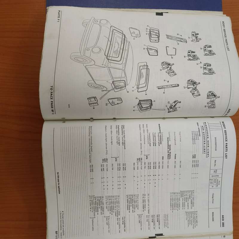 Austin and Morris Mini Saloon Body Service parts List BMC