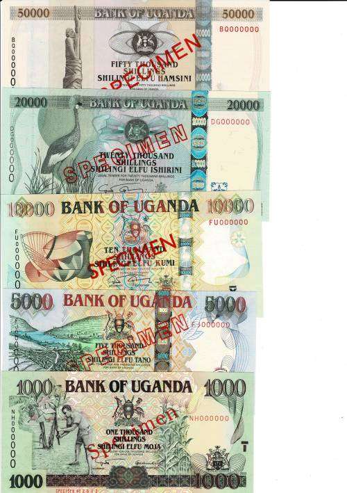 UGANDA SPECIMEN perfect unc set year 2008/2009