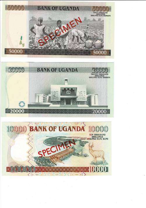 UGANDA SPECIMEN perfect unc set year 2008/2009