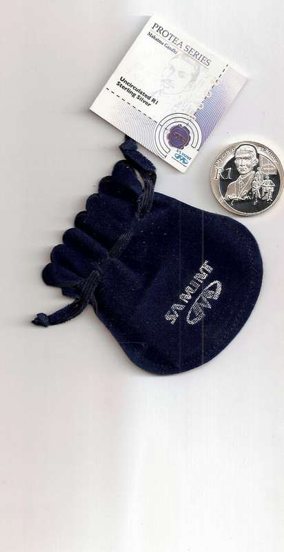 Silver Ghandi ... UNC coin... With Certificate... Perfect...