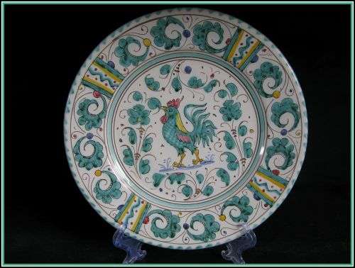 Deruta hand painted pottery plate 21cm B.
