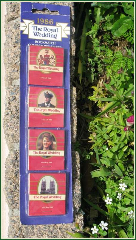 Bookmatch collector's series. 1986 Royal wedding.