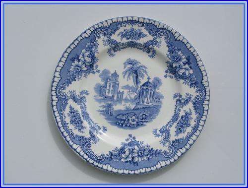 Blue & White side plate. Bombay John Maddock & Sons. 18cm diameter.