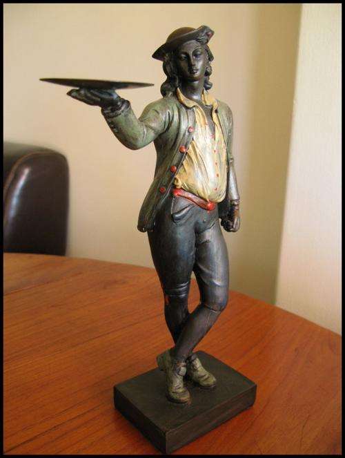 Statuette card/candle holder H 26cm - Victorian replica RESIN