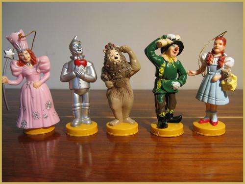 Wizard of Oz set of 5 figurines 1989. Height 9cm. Excellent cond.