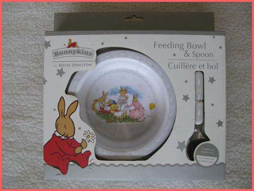 Bunnykins Bowl and stainless steel Spoon. NEW!!! Perfect Christening gift.