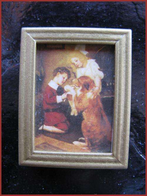 Doll house wall picture. Miniature 1/12 scale. NEW !!! Shipping R28 only.
