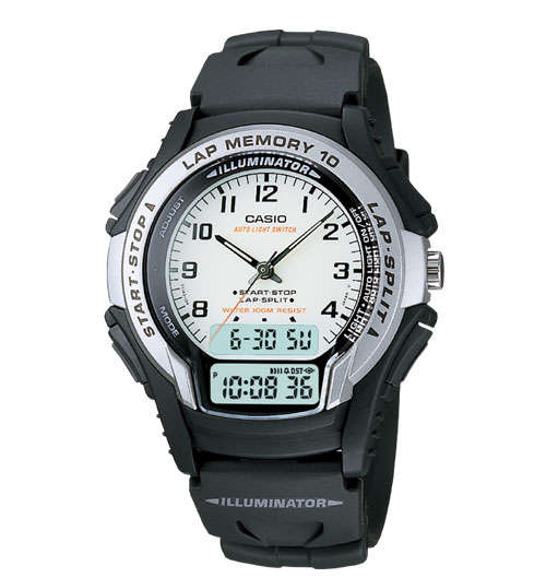 CASIO - Lap Memory 10- Analog and Digital - AUTO EL Back light