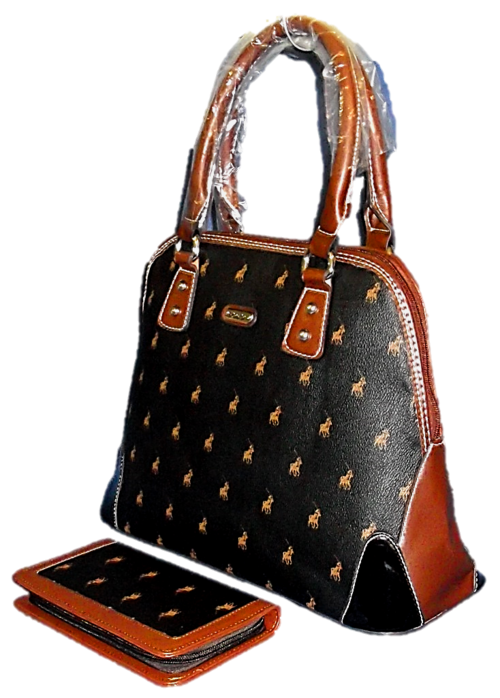 Polo handbag with matching wallet