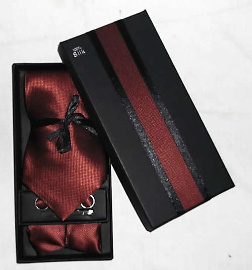 100% Silk Tie Set - Bronze