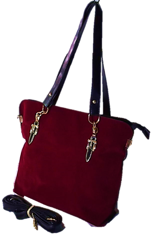 "Winter Winner" Gorgeous Burgandy Velvet Handbag