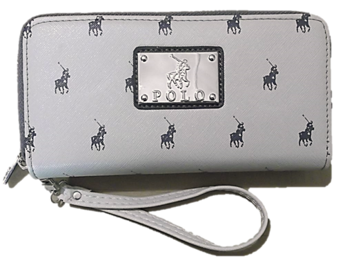 Elegant Polo Wallet in Grey