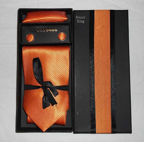 Stunning Tie Gift Set in Orange - A PERFECT FATHER'S DAY GIFT