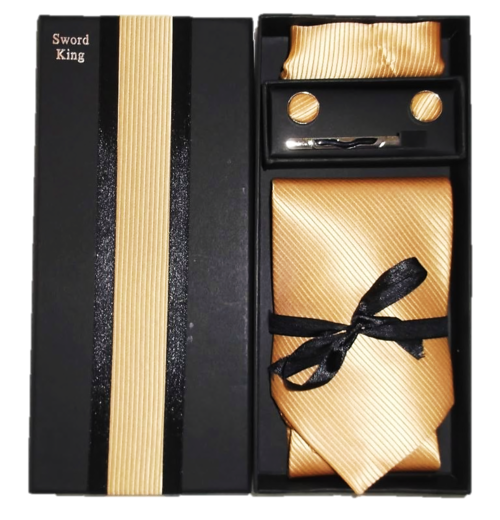 Stunning Tie Set in Glamorous Gold