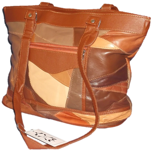 NEW RANGE !!! LEATHER TOTE  IN 'SHADES of BROWN'