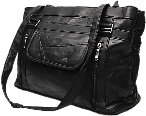 NEW RANGE !!! LEATHER TOTE  IN BEAUTIFUL BLACK