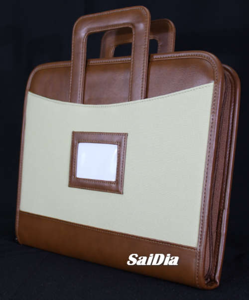 Professional Portfolio Briefcase In Brown And Cream