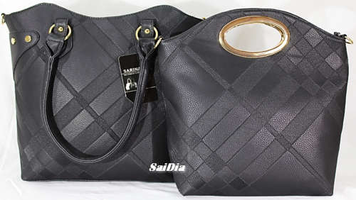 2 PIECE COMBO HANDBAG IN CLASSIC BLACK - GREAT VALUE!!!