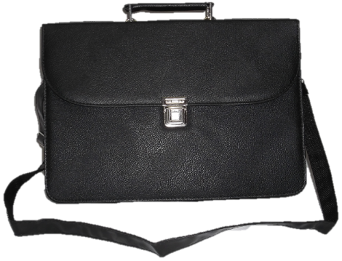Slim Faux Leather Briefcase