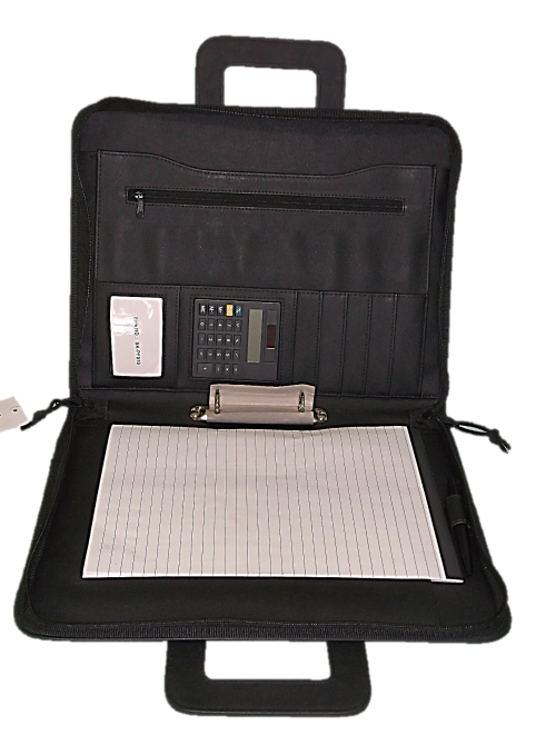 Drop Hand Zip Around Folder - Notebook Folio File