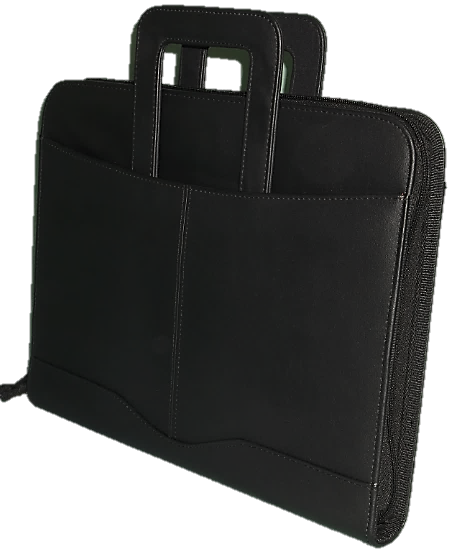 Drop Hand Zip Around Folder - Notebook Folio File