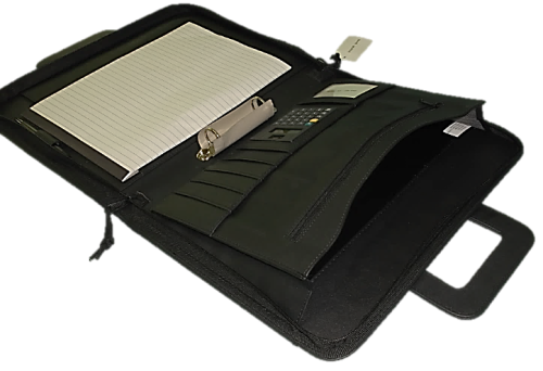 Drop Hand Zip Around Folder - Notebook Folio File