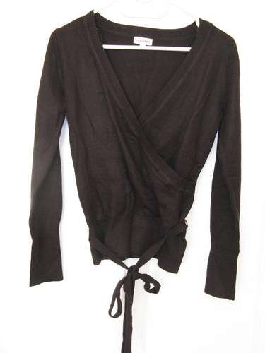 V Neck Line Black Top