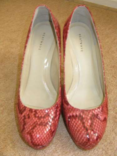Red Snake print pump - 3.5 inches **Price Reduced**