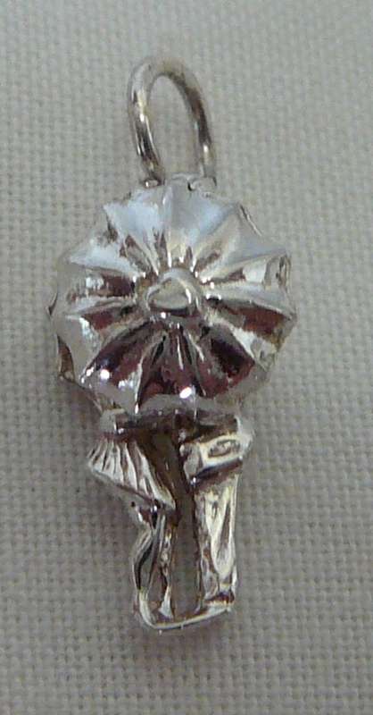 Silver 925 Charm - Lovers under an Umbrella