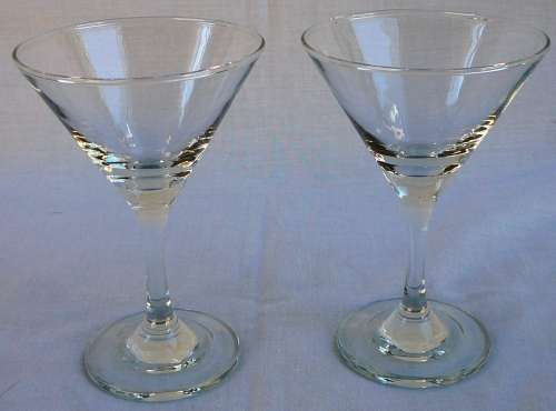 A Pair of Classic Martini Glasses