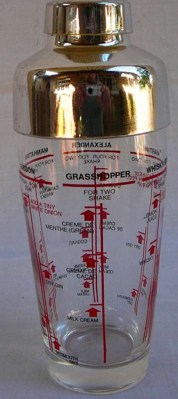 Glass Cocktail Shaker with 6 Recipes