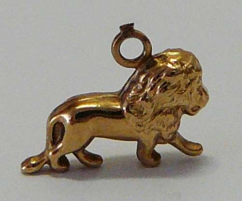 9 ct Gold Charm - The Male Lion