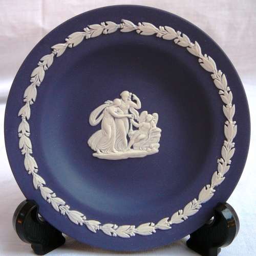 Dark Blue Wedgwood Jasper Ware Pin Dish