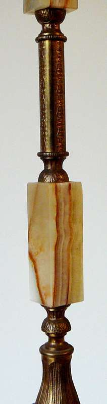 Vintage Brass and Onyx Standing Lamp
