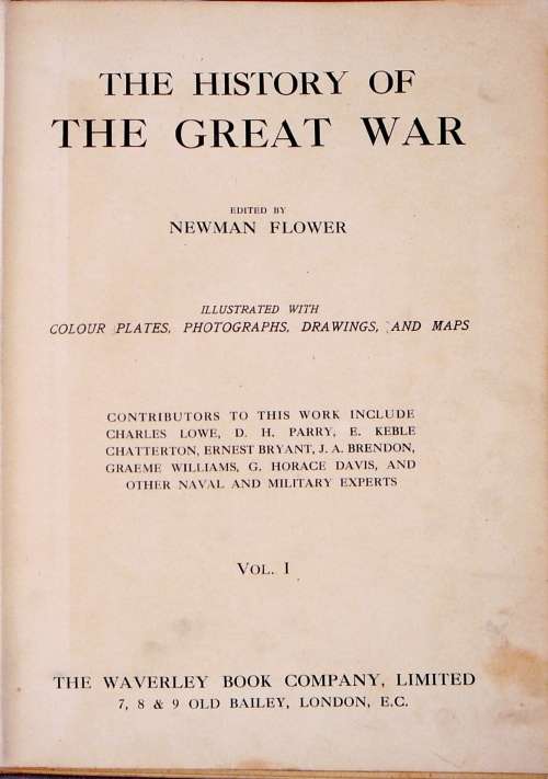 The History of the Great War Volumes 1 & 2