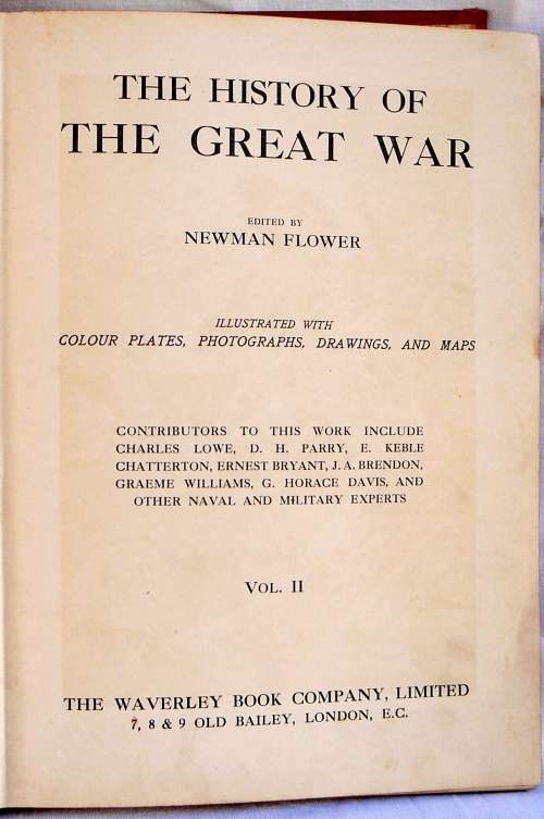 The History of the Great War Volumes 1 & 2
