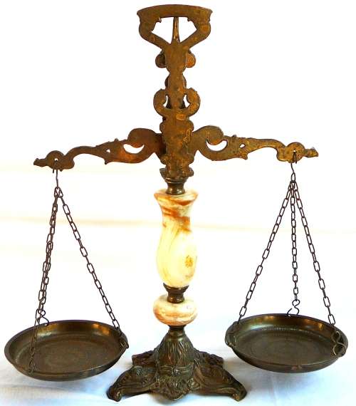The Scales of Justice in Brass and Marble - Made in Italy