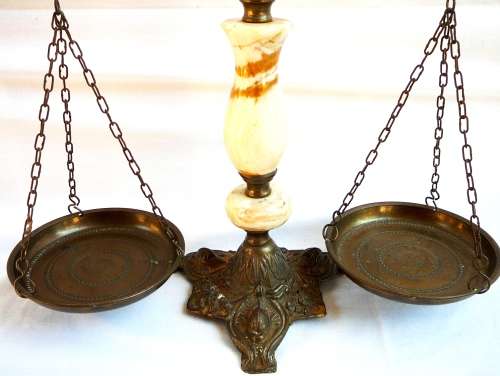 The Scales of Justice in Brass and Marble - Made in Italy