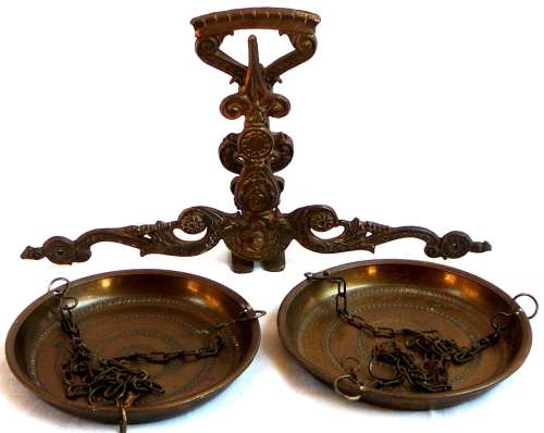 The Scales of Justice in Brass and Marble - Made in Italy